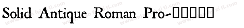 Solid Antique Roman Pro字体转换